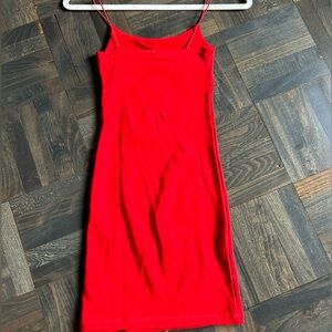 Red zara dress